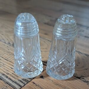 4/$20 Vintage Crystal Glass Salt and Pepper Shakers *G